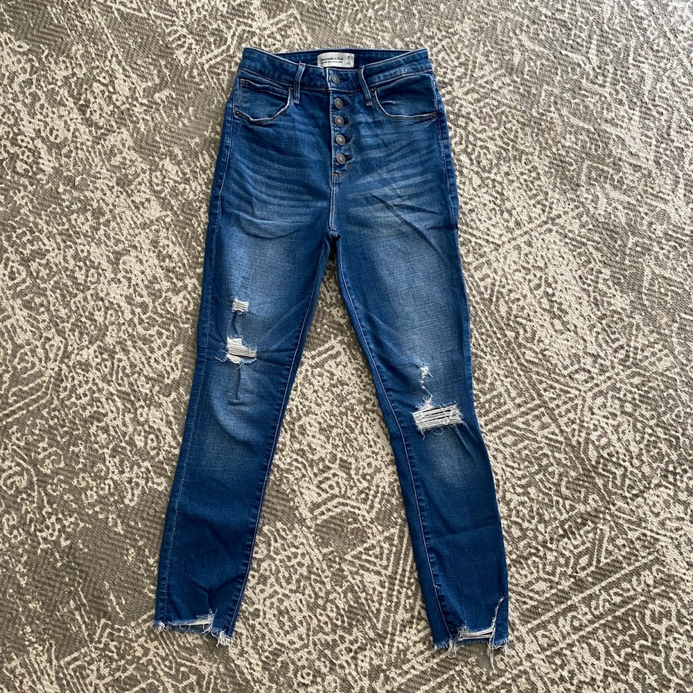 ABERCROMBIE Curve Love High Rise Super Skinny Ankle